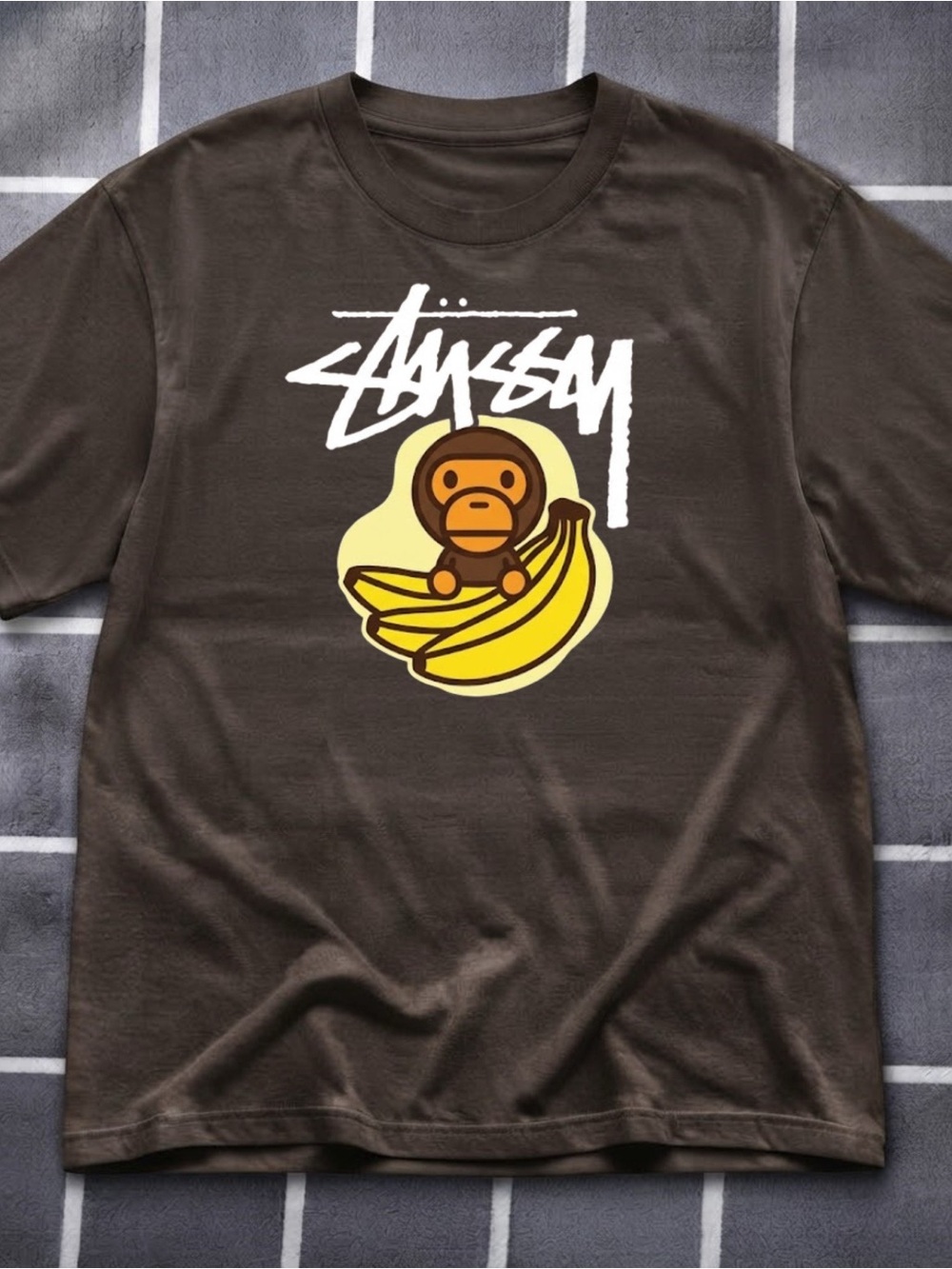Gildan Stussy Monkey & Banana Graphic Tee